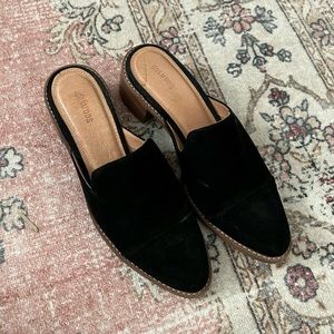 Soludos Black Suede Venetian Mules